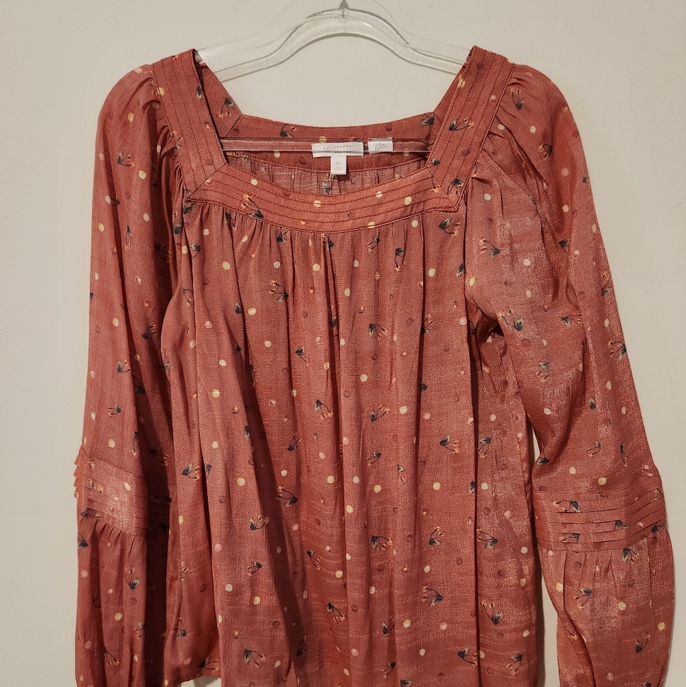 Lauren Conrad longsleeve floral top